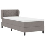 vidaXL Lit boxspring avec matelas avec matelas Taupe 80 x 200 cm tissu