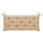 vidaXL Banc de jardin avec coussin 120 cm Bambou