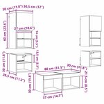 vidaXL Meubles TV muraux 8 Pièces Bois ancien Bois d'ingénierie
