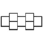 vidaXL Étagère murale noir 159x18x65 cm bois d'ingénierie