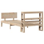 vidaXL Cadre de lit avec tête de lit 75x190 cm bois de pin massif