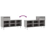vidaXL Armoire à chaussures Sonoma gris 102x36x60 cm Bois d'ingénierie