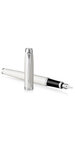 PARKER IM stylo plume, laque blanche, Plume fine, attributs chromés, en écrin
