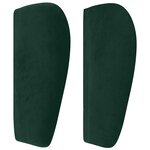 vidaXL Tête de lit avec oreilles Vert foncé 83x23x78/88 cm Velours