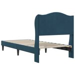 vidaXL Cadre de lit avec tête de lit Bleu 90 x 200 cm Velours