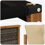 vidaXL Ensemble de canapés d'extérieur 3 Pièces Naturel et Beige
