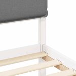 vidaXL Cadre de lit avec tête de lit rembourrée Gris clair 80 x 200 cm