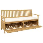 vidaXL Banc de rangement 2 -Seater 170 x 63 x 84 cm Rectangulaire