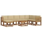 vidaXL Ensemble de canapés d'extérieur 9 Pièces Naturel et Beige