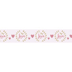 Washi Tape Love  rosé  30mm  rouleau 15m