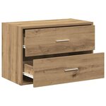 vidaXL Armoire avec 2 tiroirs chêne artisanal bois d'ingénierie