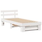 vidaXL Cadre de lit avec tiroir Blanc 80 x 200 cm Bois massif en pin