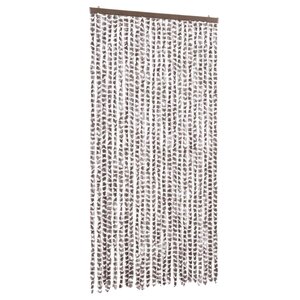 vidaXL Moustiquaire Taupe et blanc 100x220 cm Chenille