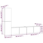 vidaXL Ensemble de meubles TV 4 Pièces Chêne sonoma Bois d'ingénierie