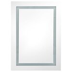 vidaXL Armoire de salle de bain à miroir LED gris béton 50x13x70 cm