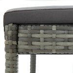 vidaXL Ensemble de bar de jardin 5 Pièces et coussins Résine tressée Gris
