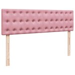 vidaXL Cadre de lit ottoman avec matelas rose 160x200 cm velours