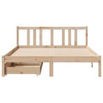 vidaXL Cadre de lit sans matelas 135x190 cm bois de pin massif
