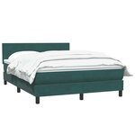 vidaXL Sommier à lattes de lit et matelas vert foncé 160x220cm velours