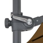 Vidaxl parasol avec base portable taupe