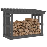 vidaXL Support pour bois de chauffage Gris 108x64 5x77 cm Bois de pin