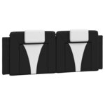 vidaXL Cadre de lit avec lumières LED noir blanc 140x200 cm similicuir