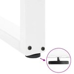 vidaXL Pieds de table à manger en U 3 pièces Blanc 80 x (72-73) cm Acier