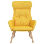 vidaXL Chaise de relaxation Jaune moutarde Tissu