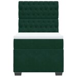 vidaXL Sommier à lattes de lit avec matelas Vert foncé 90x190 cm