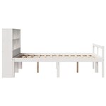vidaXL Lit bibliothèque sans matelas blanc 140x190 cm bois pin massif