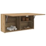 vidaXL Armoire murale de bain chêne artisanal bois d'ingénierie
