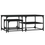 vidaXL Tables basses gigognes 2 Pièces noir bois d'ingénierie