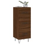 vidaXL Buffet Chêne marron 34 5x34x90 cm Bois d'ingénierie