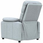 vidaXL Fauteuil de massage Gris clair Tissu