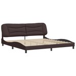 vidaXL Cadre de lit sans matelas Hvar marron foncé 200x200 cm tissu