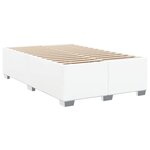 vidaXL Sommier à lattes de lit avec matelas Blanc 120x200cm Similicuir