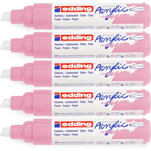 Marqueur acrylique large 5000 mauve chic 5-10 mm x 5 EDDING