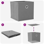 vidaXL Buffet avec tiroir Gris béton 25 5 x 22 x 69 5 cm
