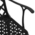 Vidaxl ensemble de bistro 5 pièces aluminium coulé noir