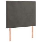 vidaXL Sommier à lattes de lit et matelas Gris foncé 80x200 cm Velours