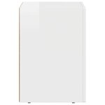 vidaXL Table de chevet Blanc brillant 29 5 x 35 x 50 cm