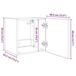 vidaXL Meubles TV muraux avec lumières LED 2 Pièces noir 40 5x35x40 cm