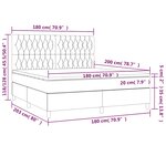 vidaXL Sommier à lattes de lit matelas et LED Vert foncé 180x200 cm