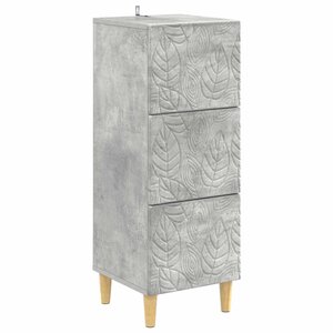 vidaXL Armoire à tiroirs Gris béton 33 x 34 5 x 90 cm
