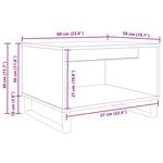 vidaXL Table basse chêne artisanal 60 x 50 x 40 cm Bois d'ingénierie
