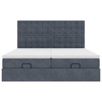 VidaXL Cadre de lit ottoman avec matelas gris foncé 160x200cm velours