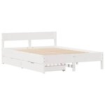 vidaXL Cadre de lit sans matelas blanc 120x190 cm bois de pin massif