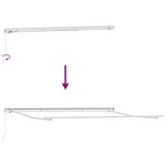 vidaXL Auvent Rétractable Blanc 400 × 300 cm Polyester et Aluminium