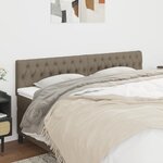 vidaXL Têtes de lit 2 Pièces Taupe 100x7x78/88 cm Tissu