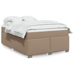 vidaXL Sommier à lattes de lit avec matelas Cappuccino 160x200 cm